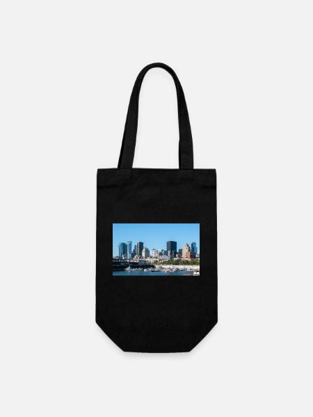 Vue panoramique sur les toits de Montréal depuis le port - Sac à bouteille - noir