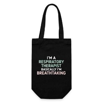 Respiratory Therapist I'm Breathtaking 5 - Geschenkbeutel für Flaschen - Schwarz - Vorne