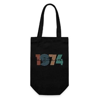 1974 Vintage Retro - Gift Bag for Bottles - black - Front