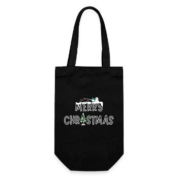 Merry Christmas - Gift Bag for Bottles - black - Front