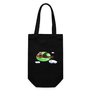 Chat sur une roue - Sac à bouteille - noir - Devant