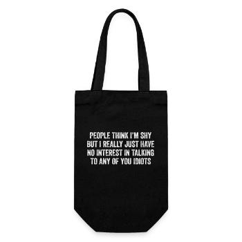 Introverti et honnête - Sac à bouteille - noir - Devant