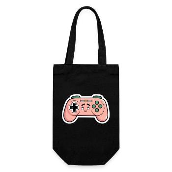 Gamer Gamer Controller Gaming Cute Comic Gift - Gift Bag for Bottles - black - Front