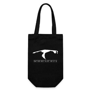 Sylt | Coordinates | White - Gift Bag for Bottles - black - Front