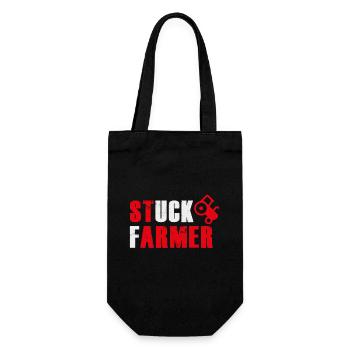 STUCK FARMER RED GREY - Gift Bag for Bottles - black - Front