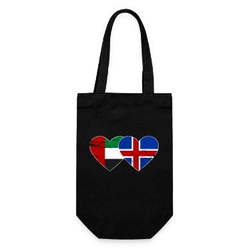 Vereinigte Arabische Emirate Island Flagge Herz - Geschenkbeutel für Flaschen - Schwarz - Vorne