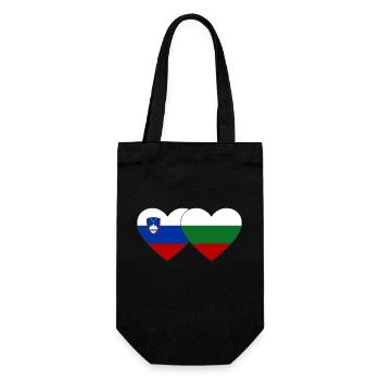 Slovénie Bulgarie Drapeau Coeur - Sac à bouteille - noir - Devant