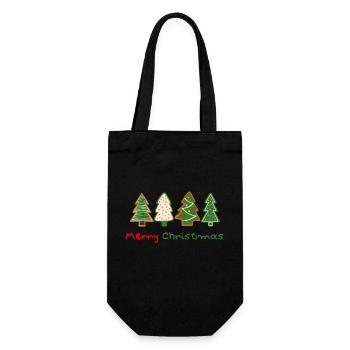 Merry Christmas 4 tree - Gift Bag for Bottles - black - Front