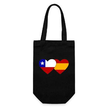 Chili Espagne Drapeau Coeur - Sac à bouteille - noir - Devant