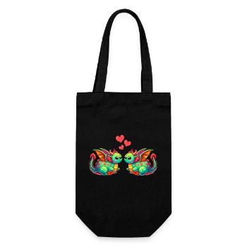 Dragon Love - Gift Bag for Bottles - black - Front