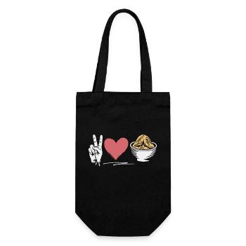 Funny saying for foodies - Gift Bag for Bottles - black - Front
