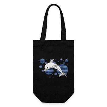 Delfin - Geschenkbeutel für Flaschen - Schwarz - Vorne