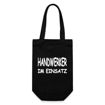 Handwerker - Geschenkbeutel für Flaschen - Schwarz - Vorne