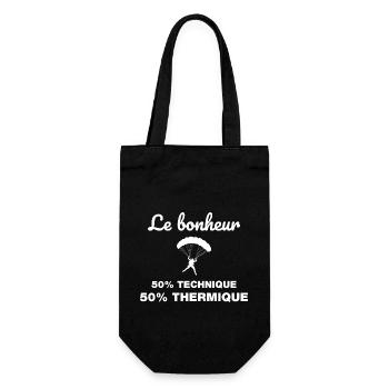 idée cadeau anniversaire amateurs de parapente - Sac à bouteille - noir - Devant