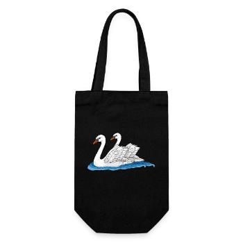 Vögel - Geschenkbeutel für Flaschen - Schwarz - Vorne