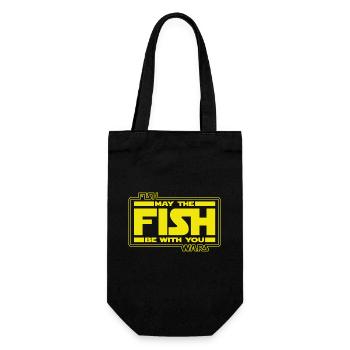 Que le poisson soit avec VOUS ! (jaune/jaune) - Sac à bouteille - noir - Devant