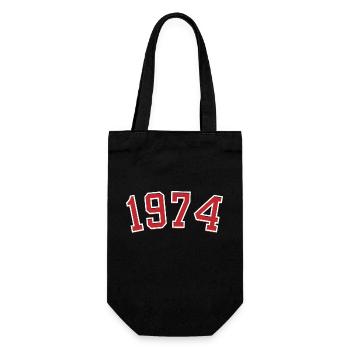 Jahrgang Sport 1974 - Geschenkbeutel für Flaschen - Schwarz - Vorne