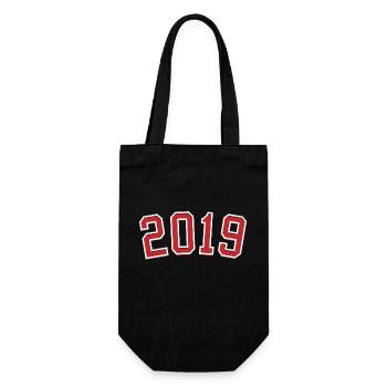Year of birth sport 2019 - Gift Bag for Bottles - black - Front