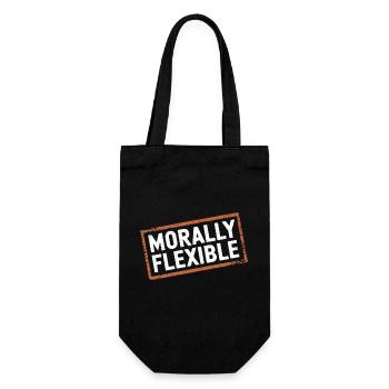 Morally Flexible 18 - Geschenkbeutel für Flaschen - Schwarz - Vorne