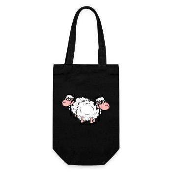 2 Sheep Sunglasses Music Party DJ Team Friends - Gift Bag for Bottles - black - Front