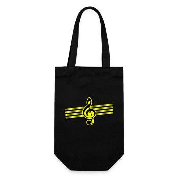 Musique de l’icône de clé - Sac à bouteille - noir - Devant