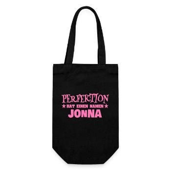 Woman's name Jonna - Gift Bag for Bottles - black - Front