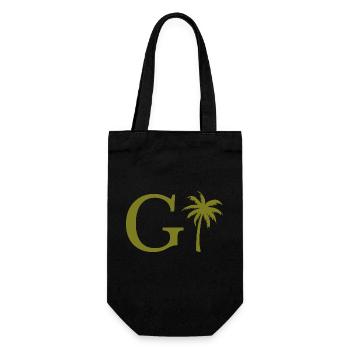 Lettre g vert Palm - Sac à bouteille - noir - Devant