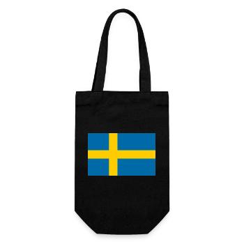 Schweden - Geschenkbeutel für Flaschen - Schwarz - Vorne
