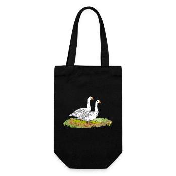 Geese - Gift Bag for Bottles - black - Front