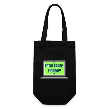 Fatal Error I Hate Mondays Geek Tech Sarcastic - Gift Bag for Bottles - black - Front