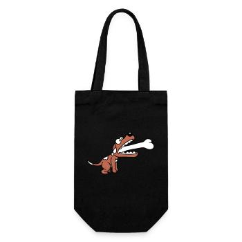 Chien Avide Affamé Gros Os Avalé - Sac à bouteille - noir - Devant