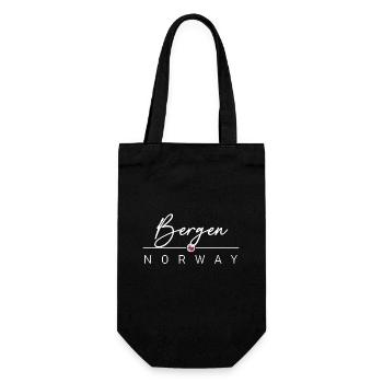 Norwegen - Bergen - Norge - Norway - Gift Bag for Bottles - black - Front