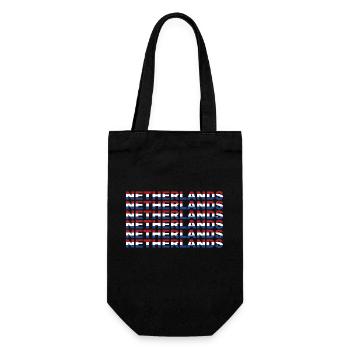 Texte des Pays-Bas dans les couleurs du drapeau - Sac à bouteille - noir - Devant