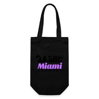 Miami - Gift Bag for Bottles - black - Front