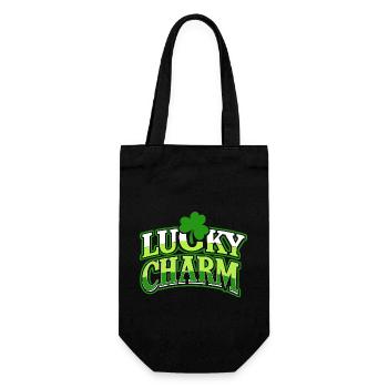 Lucky Charm - St. Patrick's Day - Irland - Geschenkbeutel für Flaschen - Schwarz - Vorne
