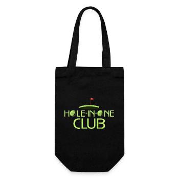 Hole-In-One Club Golfer Golf - Geschenkbeutel für Flaschen - Schwarz - Vorne