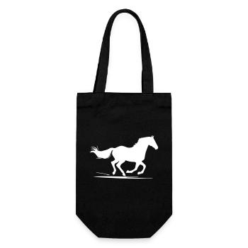 Cheval au galop - Sac à bouteille - noir - Devant