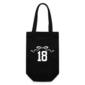 Numéro 18 noeud - 18e anniversaire - Sac à bouteille - noir - Devant