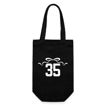 Number 35 Knot - 35th Anniversary - Gift Bag for Bottles - black - Front