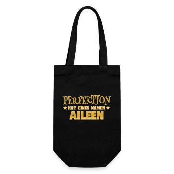 Woman's name Aileen - Gift Bag for Bottles - black - Front