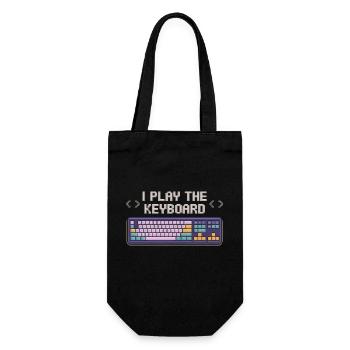 I Play The Keyboard 10 - Geschenkbeutel für Flaschen - Schwarz - Vorne