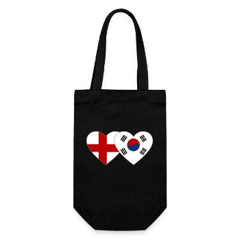Angleterre Corée du Sud Drapeau Coeur - Sac à bouteille - noir - Devant