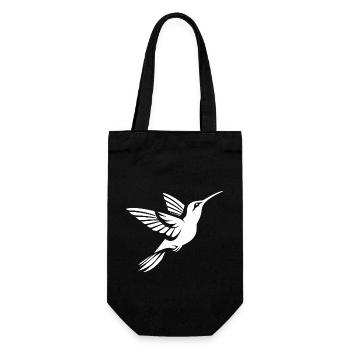 Hummingbird - Gift Bag for Bottles - black - Front