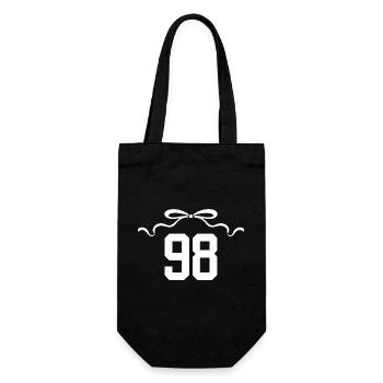 Nummer 98 Knoten - 98. Jahrestag - Geschenkbeutel für Flaschen - Schwarz - Vorne