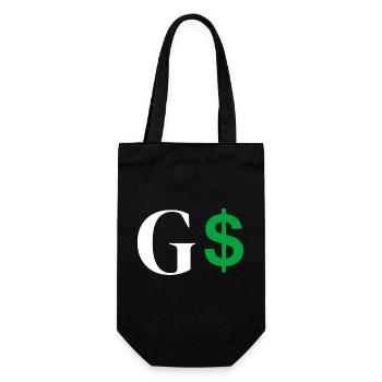 Buchstabe g Dollar - Geschenkbeutel für Flaschen - Schwarz - Vorne
