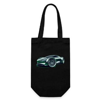 Futuristischer Supersportwagen - Geschenkbeutel für Flaschen - Schwarz - Vorne