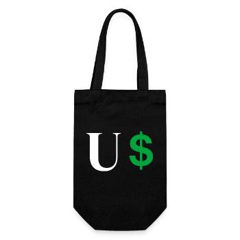 Letter u dollar - Gift Bag for Bottles - black - Front