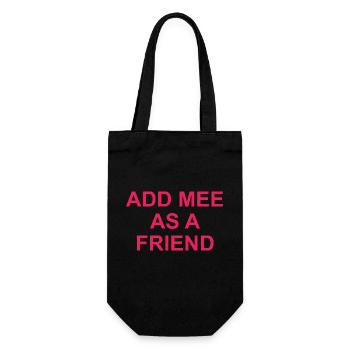 Add me as a friend - Gift Bag for Bottles - black - Front