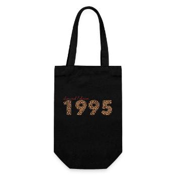 Jahrgang 1995, Geburtstagsgeschenk, Geschenk Frau - Geschenkbeutel für Flaschen - Schwarz - Vorne
