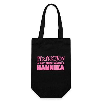 Woman's name Hannika - Gift Bag for Bottles - black - Front